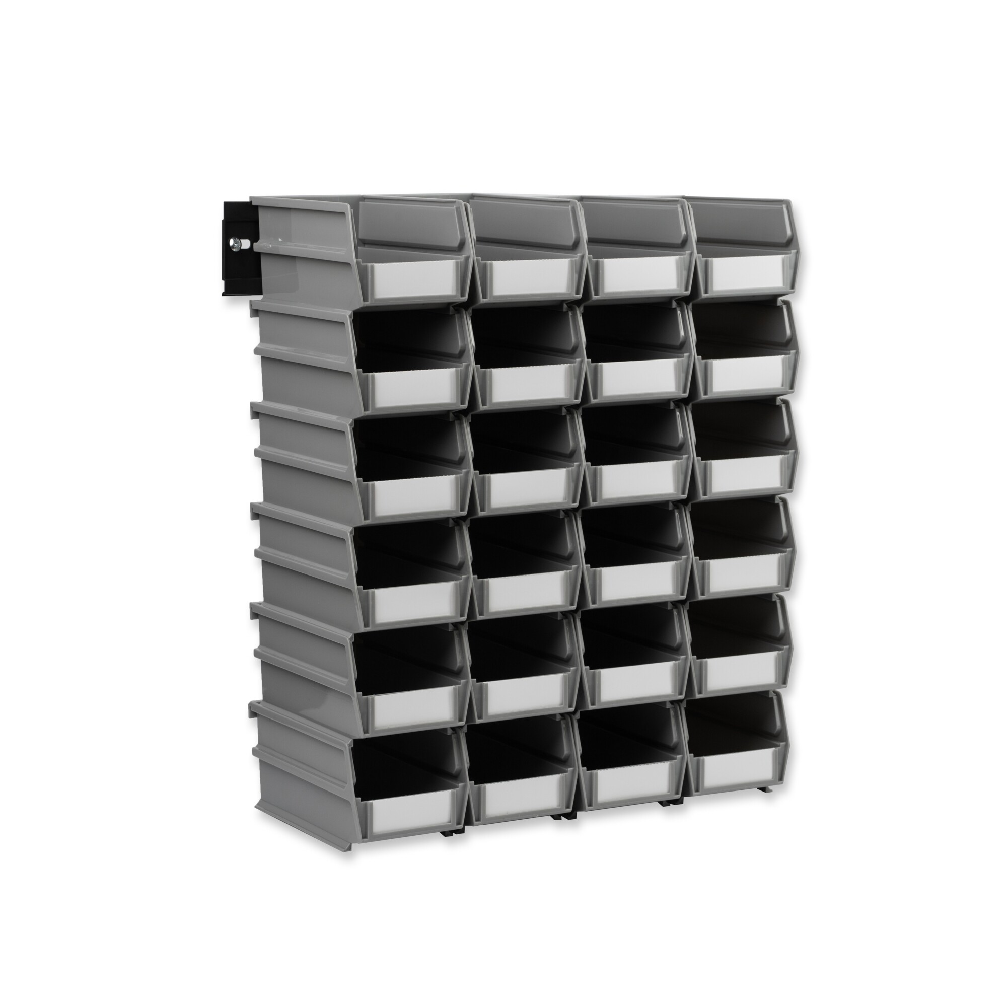 Triton Products, LocBin Hanging and interlocking Bins, Height 3 in, Width 4.125 in, Bins Included (qty.) 24 Model# 3-220GRWS